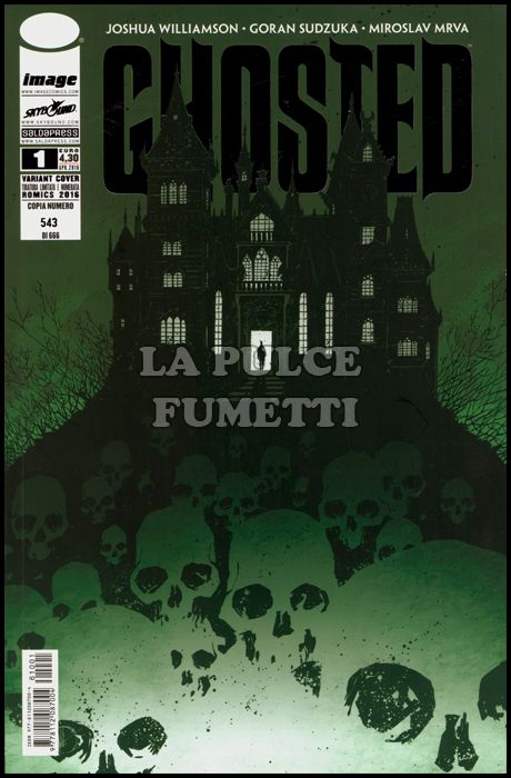 GHOSTED #     1 - VARIANT COVER - LIMITATA E NUMERATA 666 - ROMICS 2016